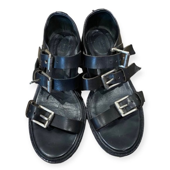 Rag & Bone Leather Strap Sandals Black 39 - Picture 1 of 9